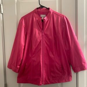 Chico’s hot pink/fuchsia bomber style jacket